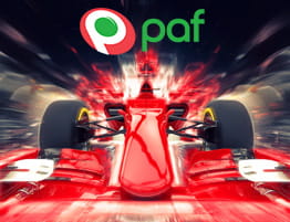 Logotipo de Paf para apuestas en la F1.