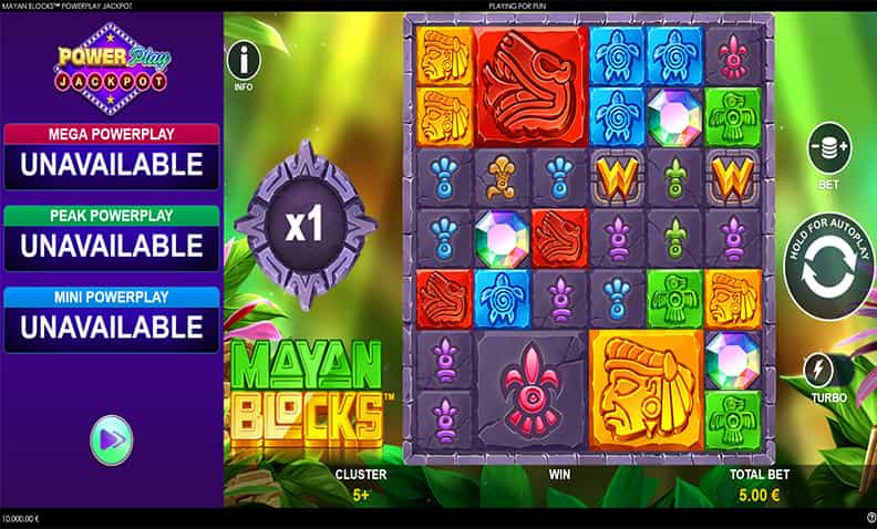 Juego demo de Mayan Blocks PowerPlay Jackpot.