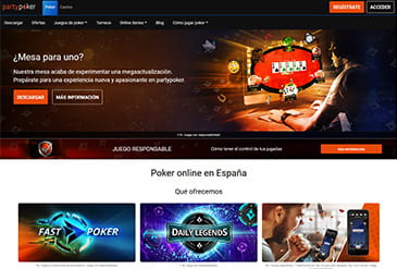 Página de inicio de casino PartyPoker