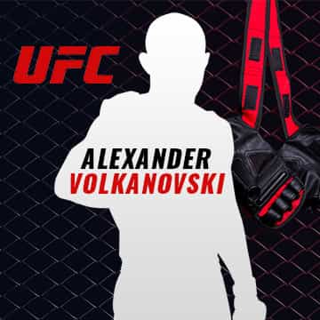 Silueta de Alexander Volkanovski, luchador de la UFC.