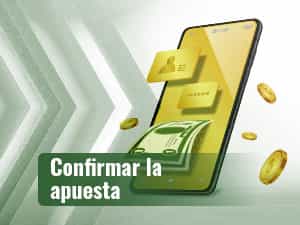Monedas y un teléfono móvil del que salen billetes y tarjetas bancarias.