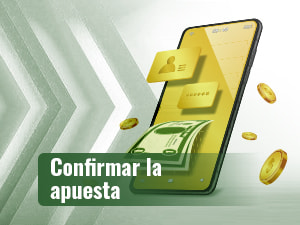 Un teléfono móvil del que salen billetes y monedas tras haber realizado apuestas de pádel.