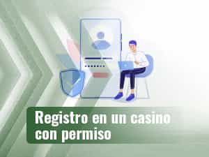 Un hombre sentado registrándose en un casino con bono sin depósito.
