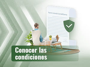 Persona leyendo los términos y condiciones de los bonos de casas de apuestas.