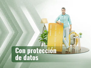 Hombre apoyado en una tarjeta de crédito, método aceptado para casa de apuestas con bonos.