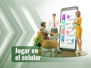 Hombre atendiendo una presentación sobre juegos en el celular