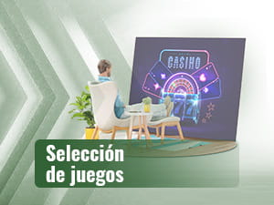 Hombre seleccionando un juego de azar online en Michigan