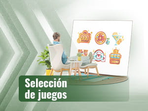 Hombre seleccionando un juego de azar online en Nueva Jersey.