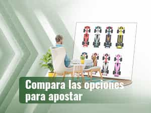 Una persona viendo los mercados disponibles de una de las casas de apuestas con F1 en una pantalla.