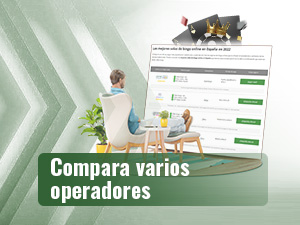 Un hombre mirando a una pantalla que muestra un listado de casinos con blackjack online