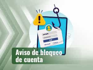 Una señal de alerta y un anzuelo cogiendo datos personales e intentando una estafa bancaria.