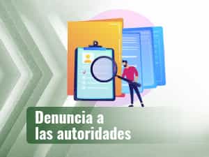 Una persona con una lupa sobre un perfil con datos explicando cómo prevenir fraudes bancarios.