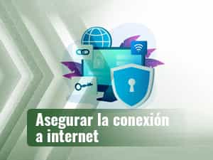 Escudo de protección y una clave de una página web que garantiza la seguridad de la conexión a internet para prevenir el robo de identidad.