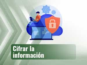 Un canadado de seguridad online y una persona escribiendo en su portátil.