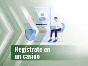 Teléfono móvil con la pantalla de registro a un casino con tragaperras Megaways