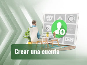 Una persona creando su cuenta en un casino online con criptomonedas.