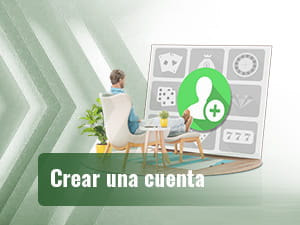 Una persona creando su cuenta en un casino online con criptomonedas.