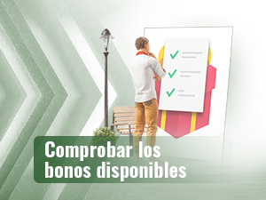 Una persona comprobando los bonos disponibles en un criptocasino.