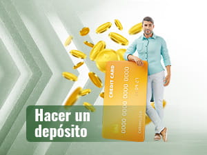 Persona depositando en un casino online con blackjack