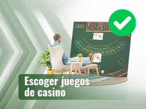 Persona escogiendo juegos de blackjack online