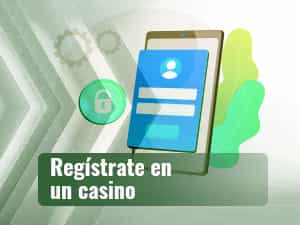 Teléfono móvil con la pantalla de registro a un casino con ruleta Real Dealer