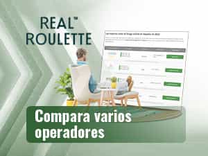 Hombre comparando casinos con Real Roulette en España.