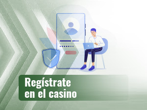 Una persona abriendo una cuenta en una casino con la slot Age of the Gods.