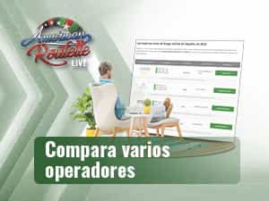 Hombre sentado delante de una pantalla valorando casinos con ruleta americana online