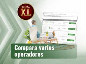 Hombre comparando casinos online para jugar a la ruleta xl en vivo.