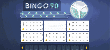 Partida real del juego Bingo 90 en PlayUZU.