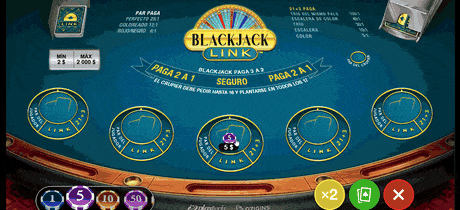Partida real del juego Blackjack Link de Playtech.