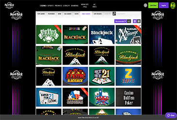 Oferta de juego en Hard Rock Bet Casino.