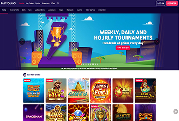 Página principal de PartyCasino.