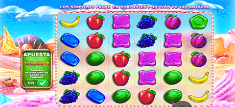 Partida real de la tragamonedas Sweet Bonanza.