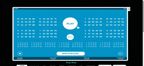 Juego Bingo Bingo online desde la computadora.