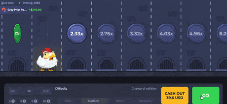 Partida real de Chicken Road de SmartSoft en casino online Chile.