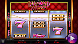 Diamond Hearts en betOcean Online Casino.