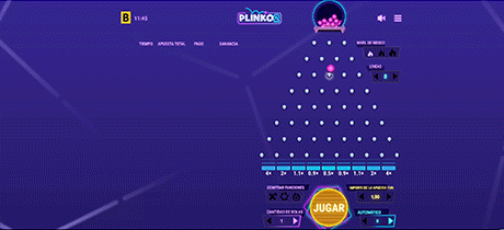 Partida real de Plinko 2 de BGaming.