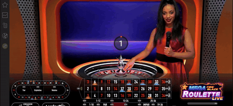 Ronda de bonus en la ruleta Mega Fire Blaze.