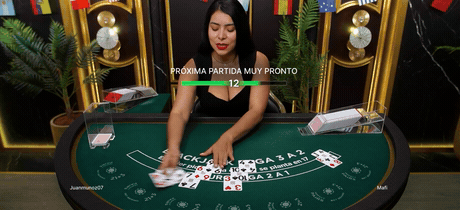 Mesa de VIP Blackjack en vivo con apuestas de alto límite.