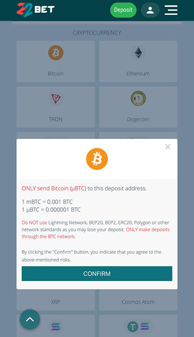 Elige la opción de Crypto o Fiat según prefieras usar criptomonedas o métodos locales.