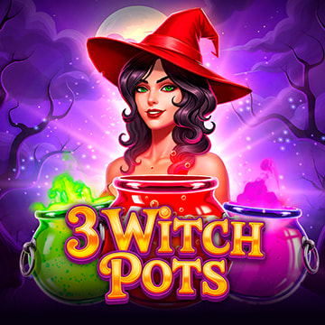 La tragaperras 3 Witch Pots de Endorphina, con brujas, calderos y mecánica Hold & Win.