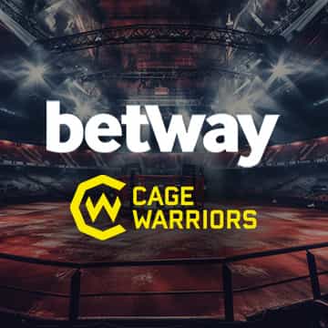 Logo de Betway sobre un ring para hacer apuestas a Cage Warriors.