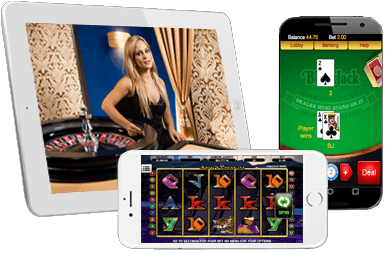 Varios celulares con juegos de casinos online peruanos en las pantallas.