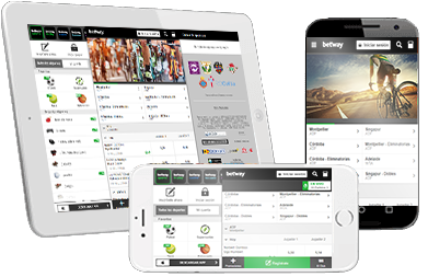 Mercados deportivos para ciclismo disponibles en Betway en diferentes dispositivos móviles.