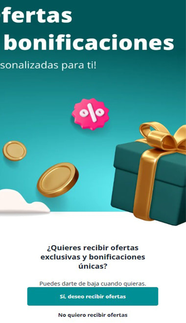 Pantalla de inicio de la app de apuestas deportivas en el celular.