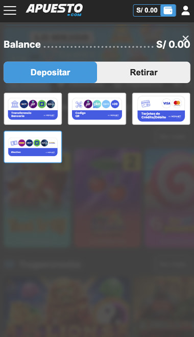 Selección de Skrill en los métodos de pago.