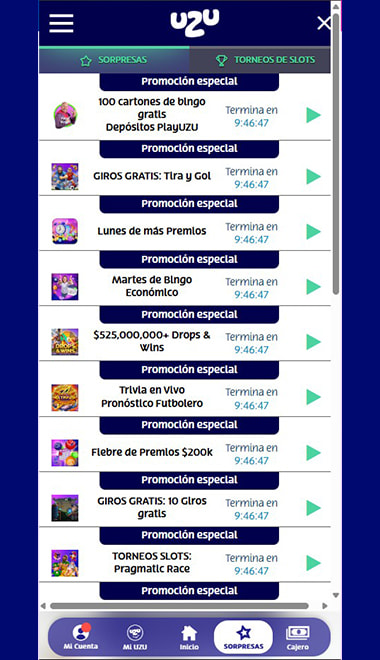 Activación del bono de bienvenida en el casino de bingo.