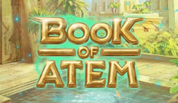 Portada de la slot con jackpot Book of Atem para casinos en línea.