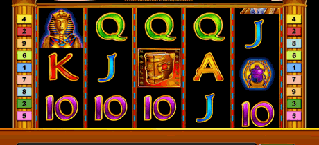 Tablero de la slot Book of Ra al jugar en un casino online de México.